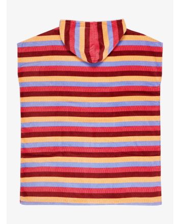 Toalla Poncho Roxy Ponchito rosa con estampado a rayas para mujer 