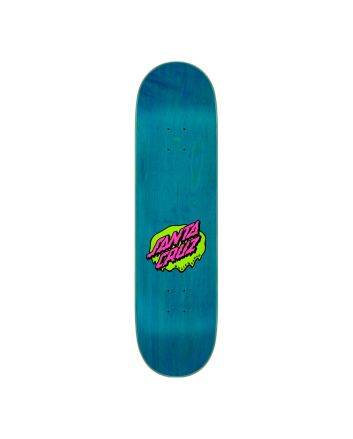 Tabla de skate Santa Cruz Slime Scream 8.25 con gráfico Screaming Hand Slime en neón