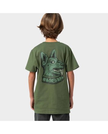 Niño con Camiseta de manga corta Santa Cruz Youth Winkowski Dog Verde