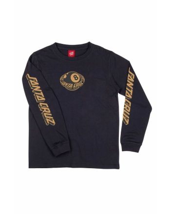 Camiseta de manga larga Santa Cruz Youth Winkowski Eighth Planet Negra para niño/a 6-14 años