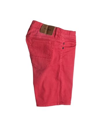 Pantalón corto vaquero Quiksilver Distorsion Colors rojo para niños de 8 a 12 años