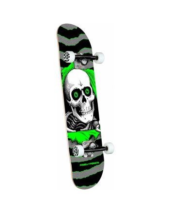 Skate Completo Powell Peralta Ripper One Off 8.0" x 31.45" verde y gris plata
