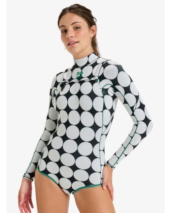 Mujer con Springsuit de manga larga Roxy 1.5mm Rise Natural Salt Crystal