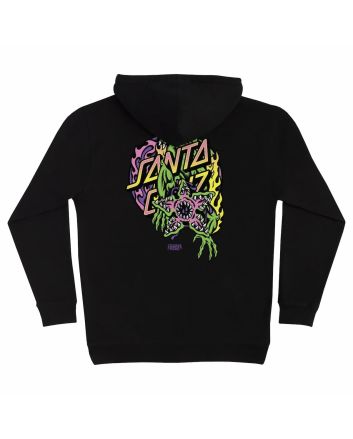 Sudadera con capucha Santa Cruz x Stranger Things Demogorgon Dot Negra para hombre