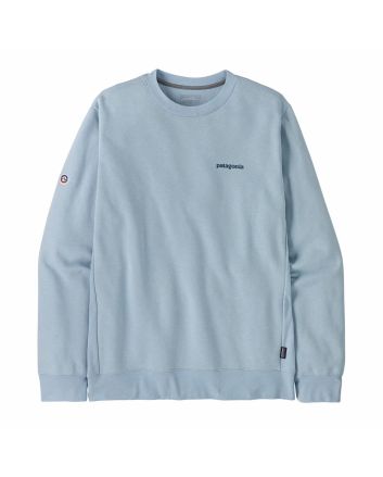 Sudadera Patagonia Fitz Roy Icon Uprisal azul celeste (Feck Blue) con cuello redondo y logo serigrafiado Unisex