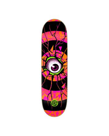 Tabla de skate Santa Cruz Roskopp Dissect 8.5 con gráfico de ojo color neón