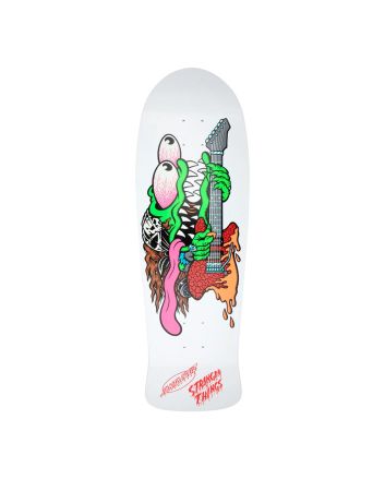 Tabla de Skate Santa Cruz x Stranger Things Meek Slasher Eddie Reveal 10.1in Blanca