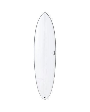 Tabla de Surf Midlength Js Surfboards El Baron 7'0 Round Pin 45 Litros Blanca FCS II 5 fin set up