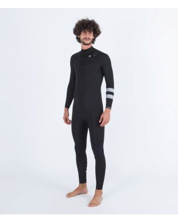 Hombre con traje de surf con cremallera en el pecho Hurley Advant 3/2mm Fullsuit negro 