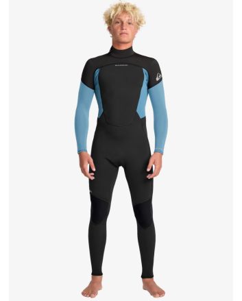 Hombre con Neopreno Quiksilver Prologue+ 4/3mm con cremallera en la espalda Cloud Blue