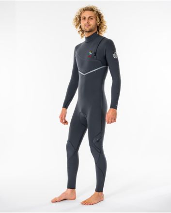 Hombre con traje de surf sin cremallera Rip Curl E-Bomb 4/3mm gris