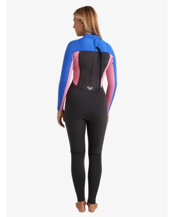Mujer con Traje de surf con cremallera posterior Roxy 5/4mm Prologue+ color Cobalto