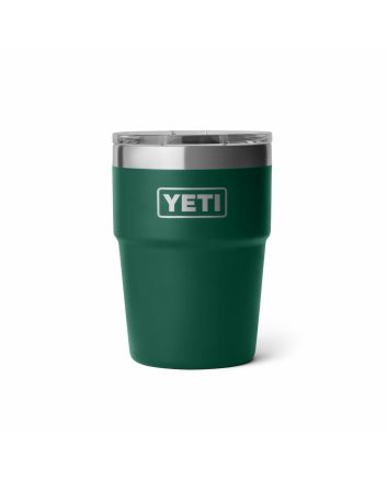 Vaso termo Yeti Rambler Stackable Cup 16oz color verde Black Forest Green con Tapa MagSlider
