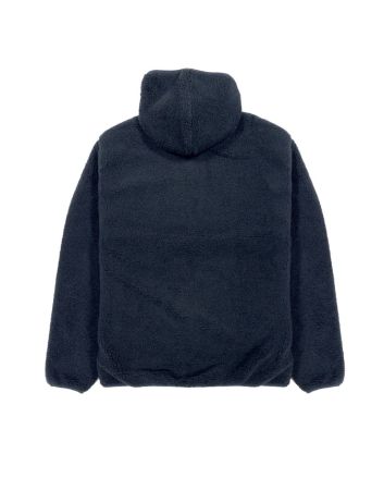 Chaqueta polar Vissla Legall Sherpa Zip Hoodie Negra para hombre