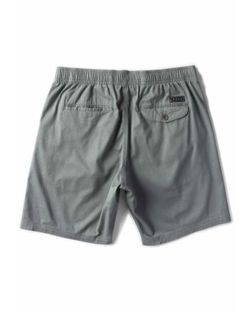 Pantalón corto elástico Vissla No See Ums Eco Elastic 18'' Moss con cintura ajustable y tejido de algodón orgánico para hombre