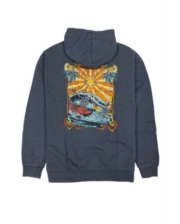 Sudadera con capucha Vissla Shredded Negro Phantom para hombre