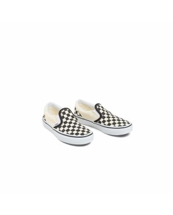 Zapatillas sin cordones Vans Classic Slip-On Checkerboard Negro-Blanco para niño/a 4-8 años