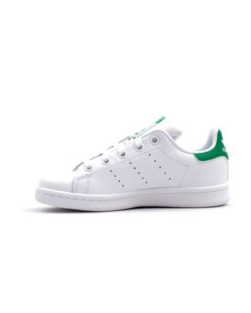 Zapatillas Adidas Stan Smith C blancas y verdes para niño