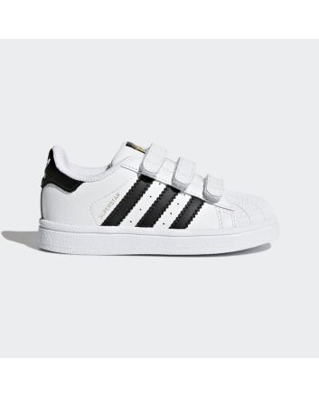 Zapatillas con velcro Adidas Superstar CFI blancas para niño 1 a 3 años