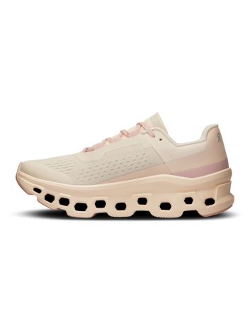 Zapatillas de running On Cloudmonster color beige y rosa para mujer 