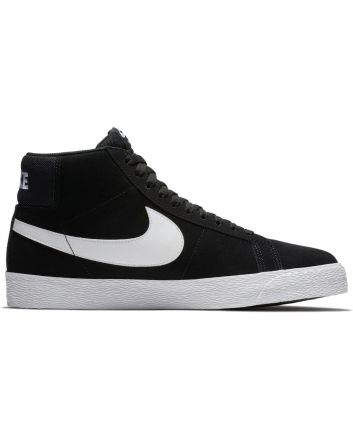 Zapatillas de Skate Nike Skateboarding Zoom Blazer Mid negras con logo y suela blancos