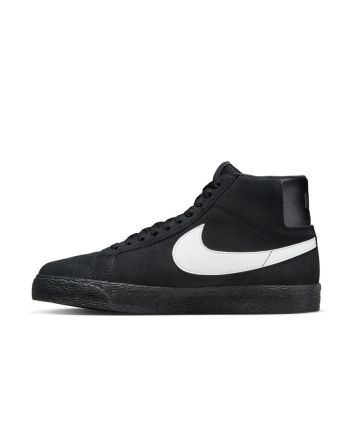 Zapatillas de Skate Nike SB Zoom Blazer Mid Negras con logo blanco