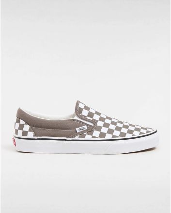 Zapatillas sin cordones Vans Classic Slip-On Color Theory Checkerboard Grises y Blancas