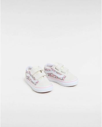 Zapatillas Vans con cierre de velcro Old Skool V Ballet Skaticorn Blanco-Rosa para bebé 1-4 años