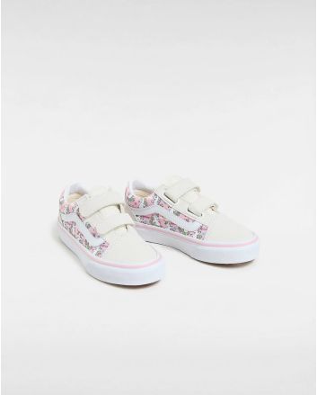 Zapatillas con cierre de velcro Vans Old Skool V Unicorn Blancas y Rosas para niño/a 4-8 años