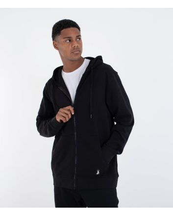 Hombre con sudadera de capucha y cremallera Hurley Nazaré Negra