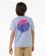 Niño con camiseta de manga corta Rip Curl Wetsuit Icon Kids Azul espalda