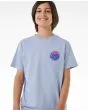 Niño con camiseta de manga corta Rip Curl Wetsuit Icon Kids Azul logo pecho