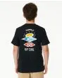 Niño con camiseta de manga corta Rip Curl Search Icon Negra 8-16 años posterior