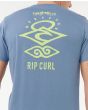 Hombre con Camiseta de manga corta Rip Curl Search Icon Azul Bluefin gráfico espalda