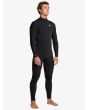 Hombre con traje de surf con cremallera en el pecho Quiksilver Highline 4/3mm Negro lateral