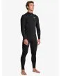 Hombre con traje de surf con cremallera en el pecho Quiksilver Highline 4/3mm Negro lateral
