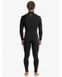 Hombre con traje de surf con cremallera en el pecho Quiksilver Highline 4/3mm Negro posterior