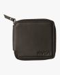 Cartera de piel Rvca Zip Around negra para hombre