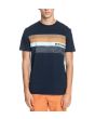 Camiseta de Manga Corta Quiksilver Edges Run para hombre azul marino Frontal