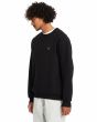 Hombre con sudadera básica Volcom Single Stone Negra lateral