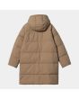 Abrigo de invierno resistente al agua Carhartt WIP Erie Coat beige para mujer posterior