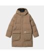 Abrigo de invierno resistente al agua Carhartt WIP Erie Coat beige para mujer