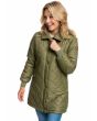 Mujer con Chaqueta de invierno Roxy Ethera verde oliva frontal