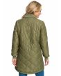 Mujer con Chaqueta de invierno Roxy Ethera verde oliva posterior