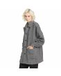 Mujer con Abrigo Volcom Beegy Coat Gris bolsillo