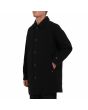 Hombre con abrigo Volcom Floyder Peacoat Negro bolsillo