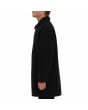 Hombre con abrigo Volcom Floyder Peacoat Negro lateral