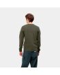 Hombre con Jersey Carhartt WIP Allen Sweater Verde posterior