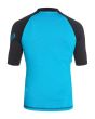 Camiseta de protección solar UPF 50 con manga corta Quiksilver All Time Azul para niños de 8-16 años posterior