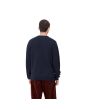 Hombre con Jersey de lana Carhartt WIP Alten Sweater Azul Marino Jaspeado posterior